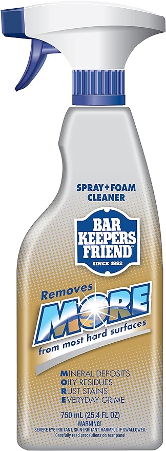 Bar Keepers Friend MORE Spray + Foam Multipurpose Cleaner (25.4 oz) & EZ-Flush Toilet Flushing Aid (12 oz) Liquid Plumber to Help Prevent Clogged Toilets