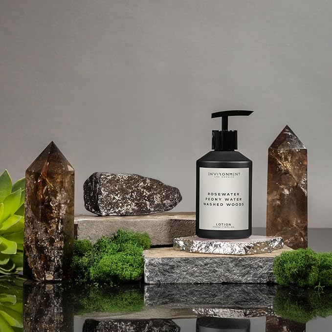 ENVIRONMENT Inspired by Designer Perfume IM L'Eau Lotion, 300ml Luxury Scented (Rosewater | Peony Water | Washed Woods) Bathroom Luxury, Men & Women High-End Body Hand Cream, Dry Skin