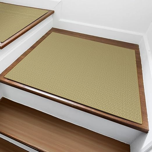 Stair Treads for Wooden Steps, Non-Slip Stair Runner Indoor Outdoor Stair Tread Mats Covers Pads, 31" x 31"Matching Staircase Step Runner for Elders, Kids and Dogs (31" X 31")