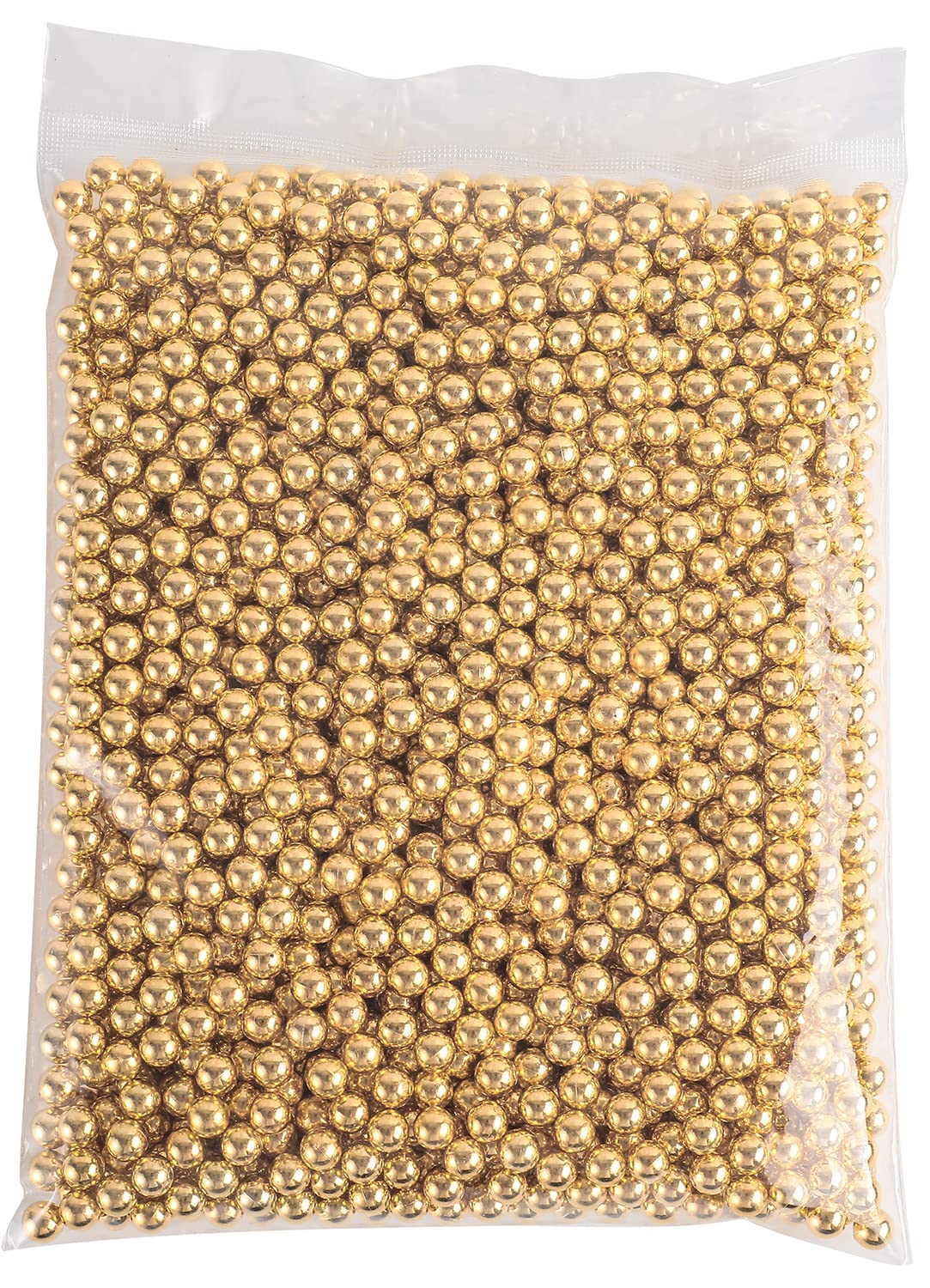 Sooyee Gold Art Faux Pearls 1700-Pcs Loose Beads no Hole 1.1 Lbs for Vase Fillers, Table Scatter, Wedding, Birthday Party Home Decoration,8mm