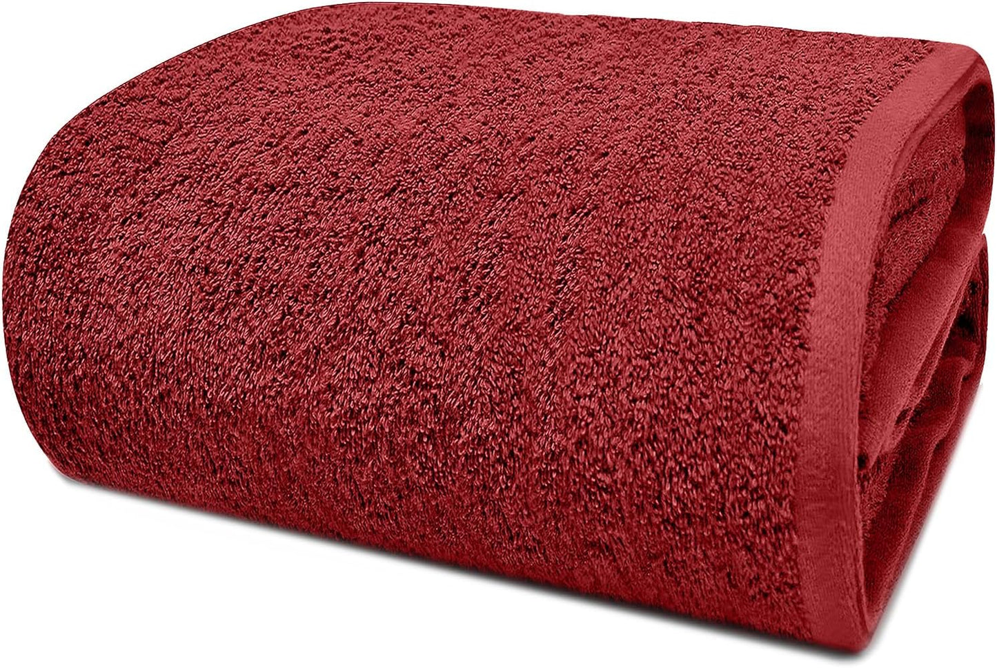 DAN RIVER Pack of 1 Bath Sheet 40x80 Inches, Luxury Large Towels Oversized for Bathroom, Absorbent Plush Towels - Red