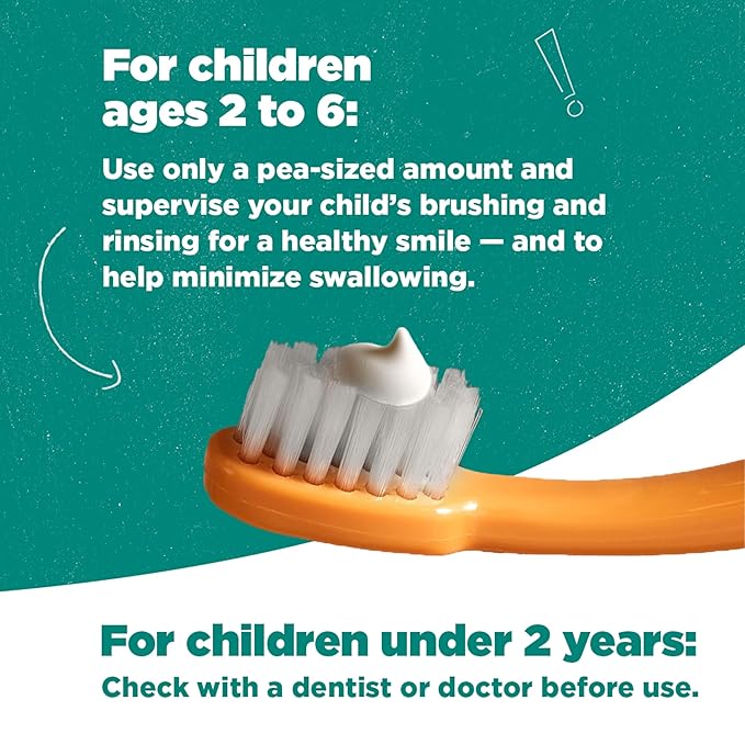 Tom’s of Maine Watermelon Wiggle Kids Toothpaste with Fluoride, Kids Natural Toothpaste, For Children Ages 2 and Up, Helps Prevent Cavities, 5.1 Oz 3 Pack