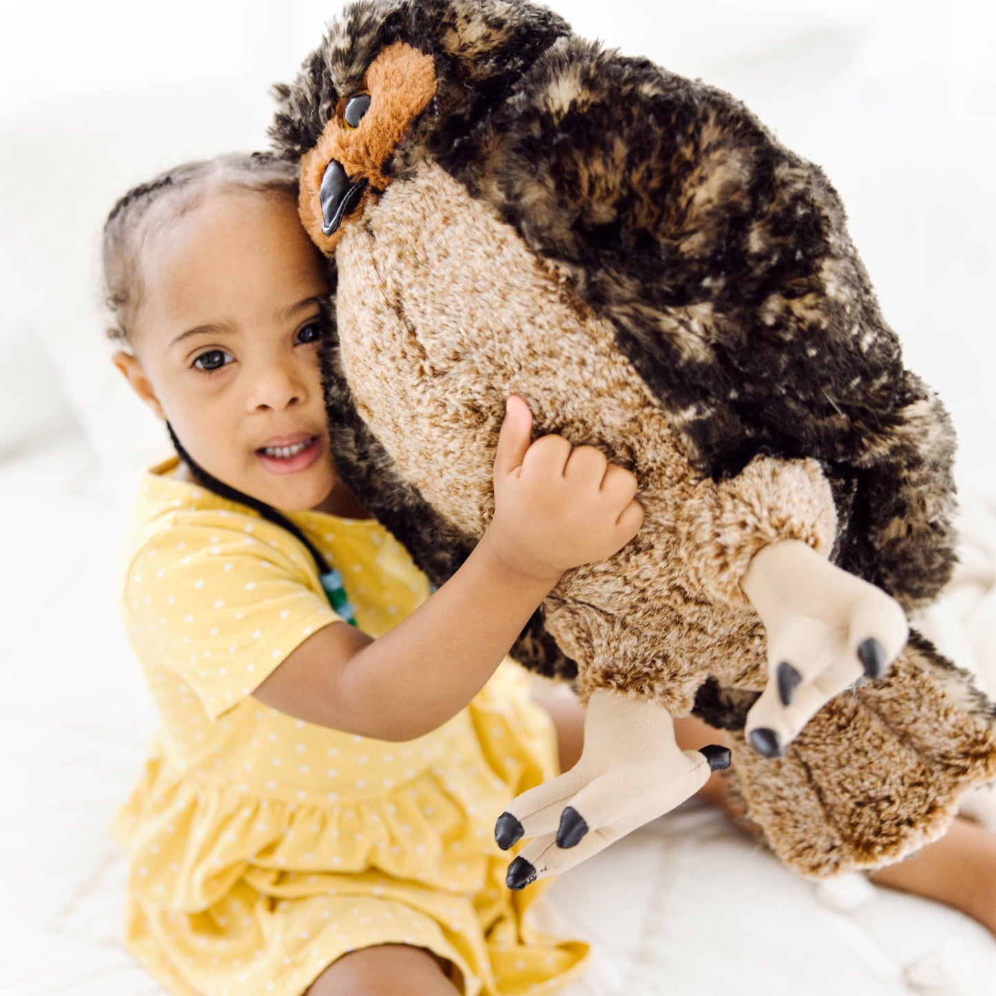 Melissa & Doug Giant Owl - Lifelike Stuffed Animal (17 inches Tall), Brown