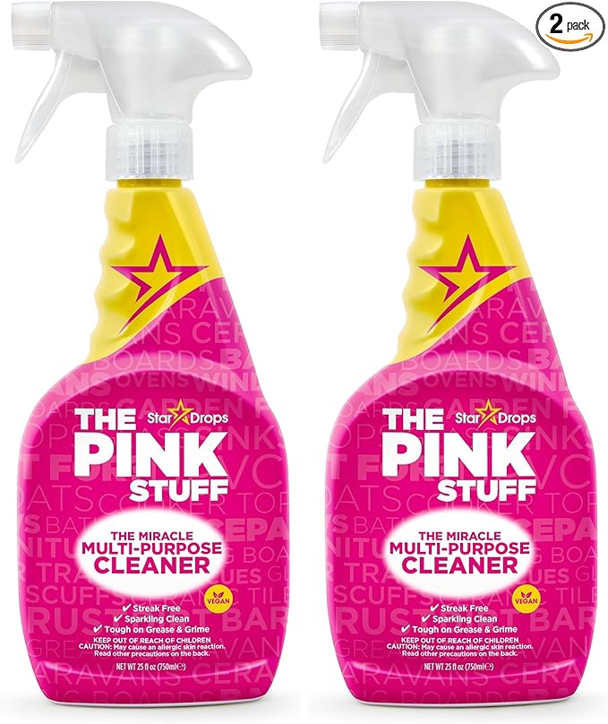 Stardrops - The Pink Stuff Miracle Multi-Purpose Cleaner – Removes Grease, Grime, and Stains on Kitchens, Bathrooms, Floors, and More (Pack of 2)