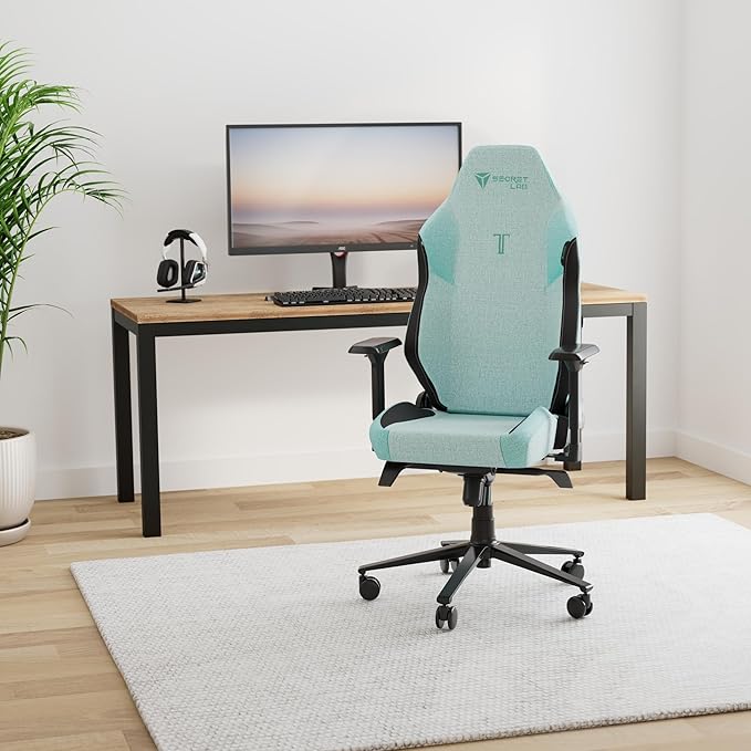 Secretlab Titan Evo Mint Green Gaming Chair - Reclining, Ergonomic & Comfortable Computer Chair with 4D Armrests, Magnetic Head Pillow & 4-Way Lumbar Support - Green - Fabric