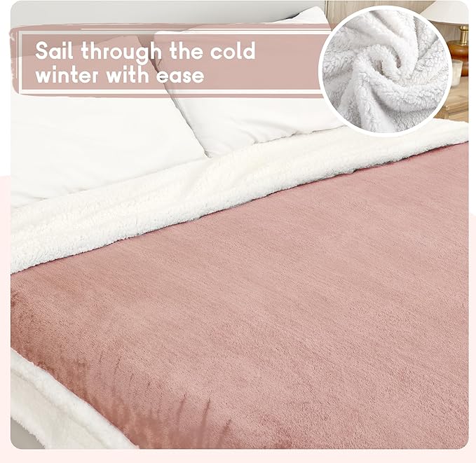 Heated Blanket Electric Blanket Queen Size 84''x90'' with 9 Heating Levels, 1-10 Hour Auto Shut Off, Machine Washable, Dual Controller Soft Warming Blanket for Couch, Bed, Office - Cozy Pink
