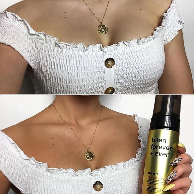 b.tan Dark & Long Lasting Self Tan Kit | Besties Bundle - Dark Tanning Mousse Duo with Mitt Applicator Glove, 1 Hour Express, Fast Sunless Tanner, Face & Body, No Fake Tan Smell, Vegan & Cruelty Free