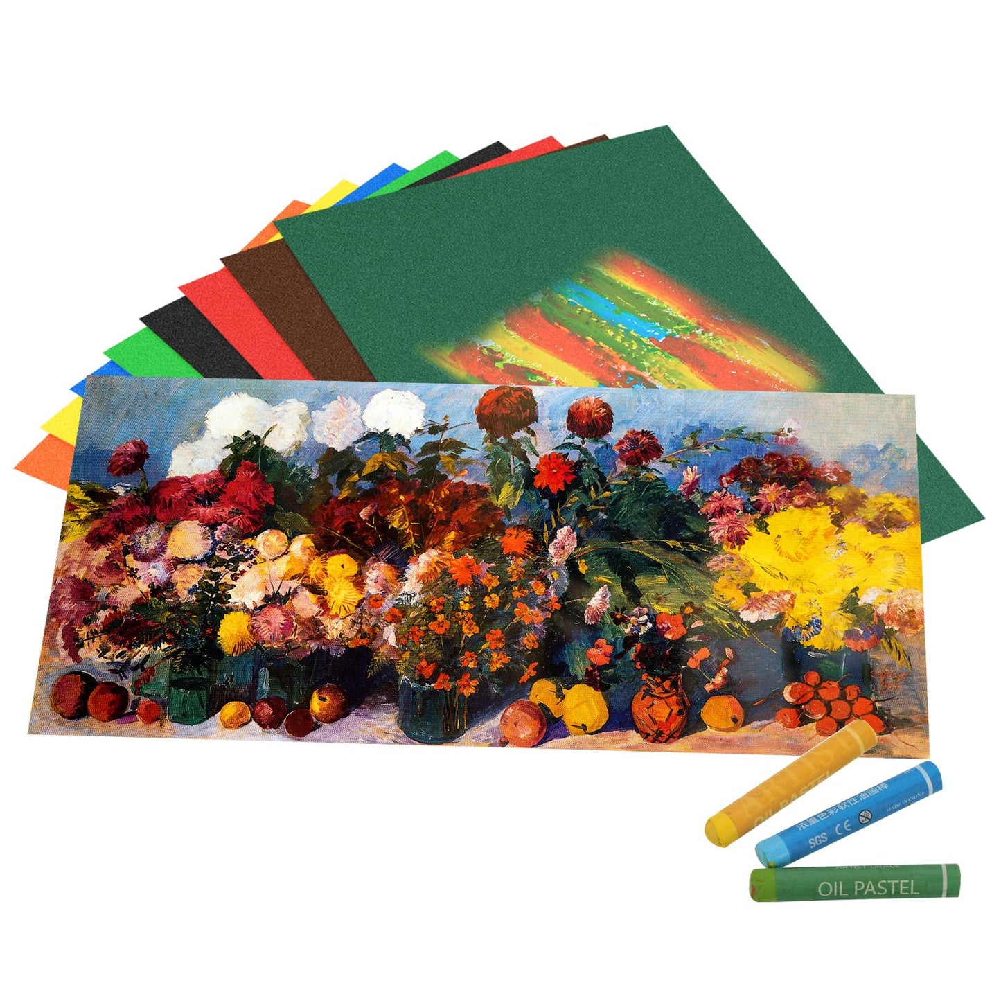 PATIKIL Yellow Oil Pastels, 24Pcs Soft Oil Crayons Creamy Pastels Stick Art Supplies for Art Painting Drawing Blending Graffiti for Artists Beginners