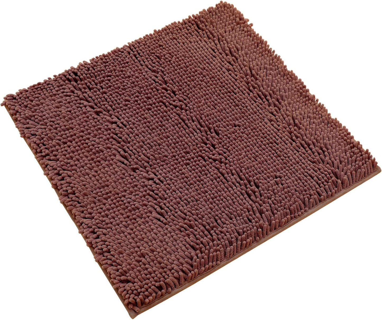 Non-Slip Bath Rug,Extra Soft Microfiber Bedroom Shag Carpet with Anti-Slip Backing,Water/Dust Absorbent Fast Dry Shower Mat,Sound Insulated Stairs Pad,Machine Washable (Coffee,12 x 12 Inches)