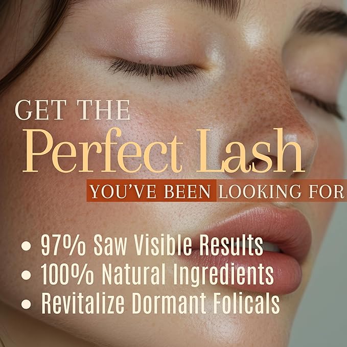 Eyelash Growth Serum - Advanced Biotin, Peptides & Botanical Extract Lash Enhancing Serum for Longer, Thicker Lashes and Brow, Visible Results in 2 Weeks - Hormone-Free, Non-Irritating Formula, 5ml