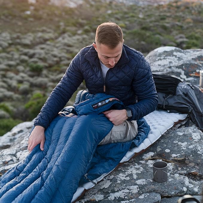 Naturehike Ultralight Backpacking RDS Down Sleeping Bag for Adults, 650 Fill Power Sleeping Bag for 42/52℉, 20oz Compact Lightweight Sleeping Bags for Hiking Camping 3 Seasons
