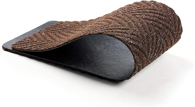Indoor and Outdoor Carpet Stair Treads - 32" x 8" Non-Slip Stair Treads Carpet for Wooden Steps - Rubber Stair Tread Mats - Stair Rugs Anti Slip for Kids Elders and Dogs – Brown Set of 14