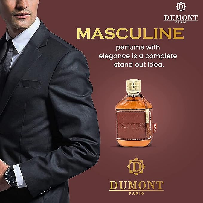 Dumont Nitro Pour Homme Eau De Parfum - Fruit, Woody, Floral Scent - 3.4 Fl Oz