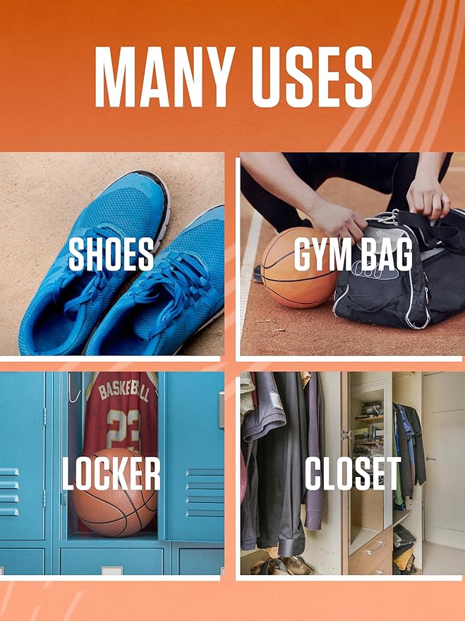 Sneaker Balls Odor-Fighting Shoe Fresheners, Eliminates Unpleasant Smells, Perfect For Sneakers, Gym Bags, Gear Bags, Drawers, Lockers, And More!, Matrix, 6 Pack