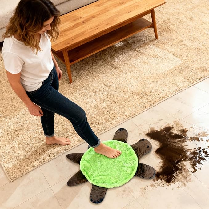 Floor Cleaning Mop, Double-Sided Washable Reusable, Turtle Foot Floor Cleaning Mop, for Housewife Elderly Women Adults Busy Parents Kitchen Bathroom Living Room Bedroom