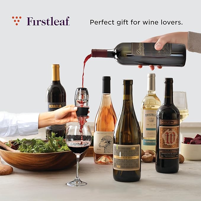 Wine Aerator for Instant Aeration with Sediment Filter, No-Drip, Enhances Flavor & Aroma Without a Decanter, Elegant Gift Ready Wine Accessory, Easy to Clean, Ideal for Red Wines