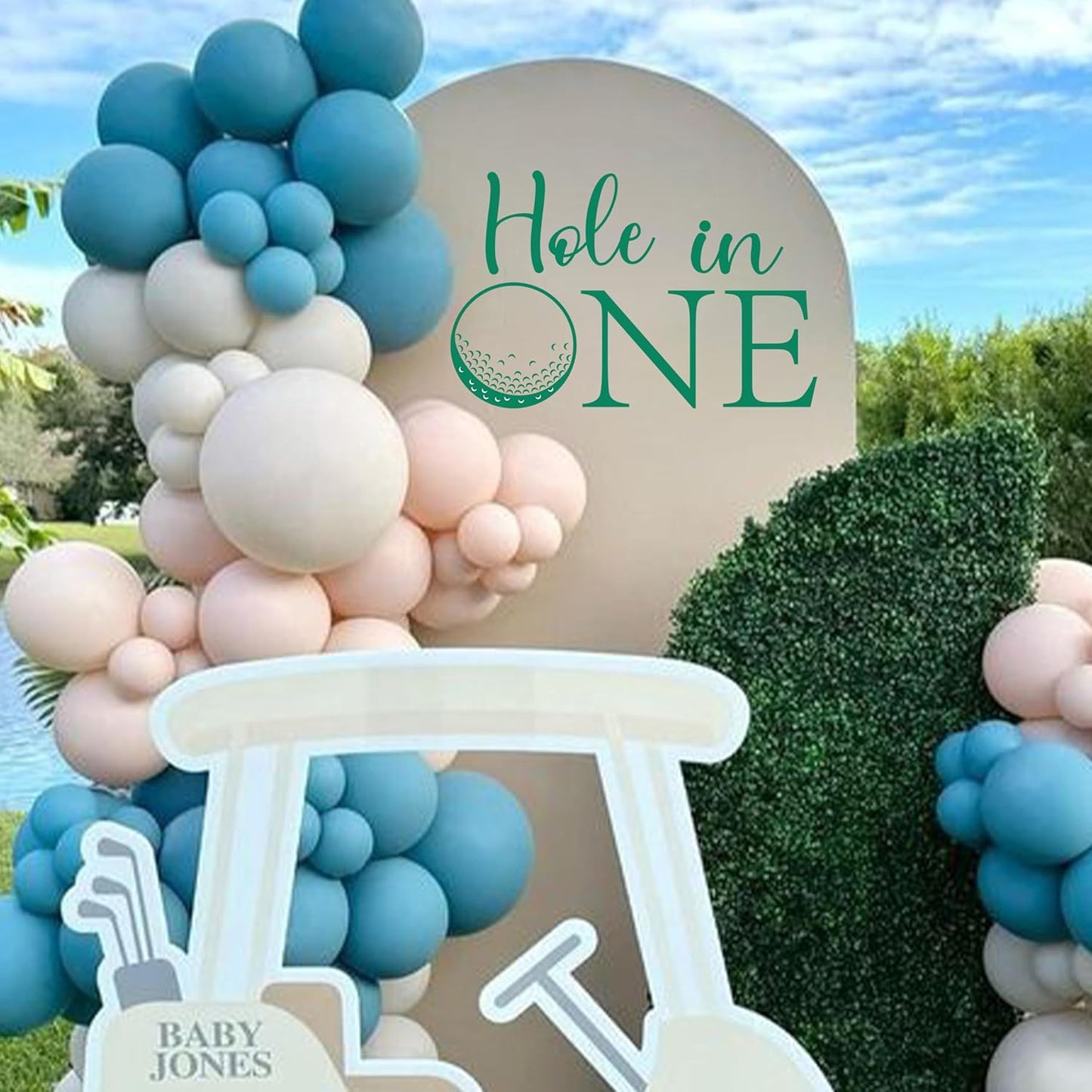 Golf Wall Decal - First Birthday Party Decoration Supplies Wall Stickers, Golf Theme 1st Birthday Party Decal, Birthday Celebration Golf Sign Balloon Arch and Party Backdrop Decoration Stickers