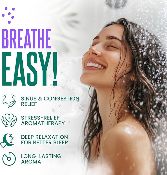 Cleverfy Eucalyptus for Shower Steamers Aromatherapy – Stocking Stuffers for Teen Girls, Women and Wife – Christmas Gifts for Teens and Women – White Elephant Gifts for Adults – 18 Tablets