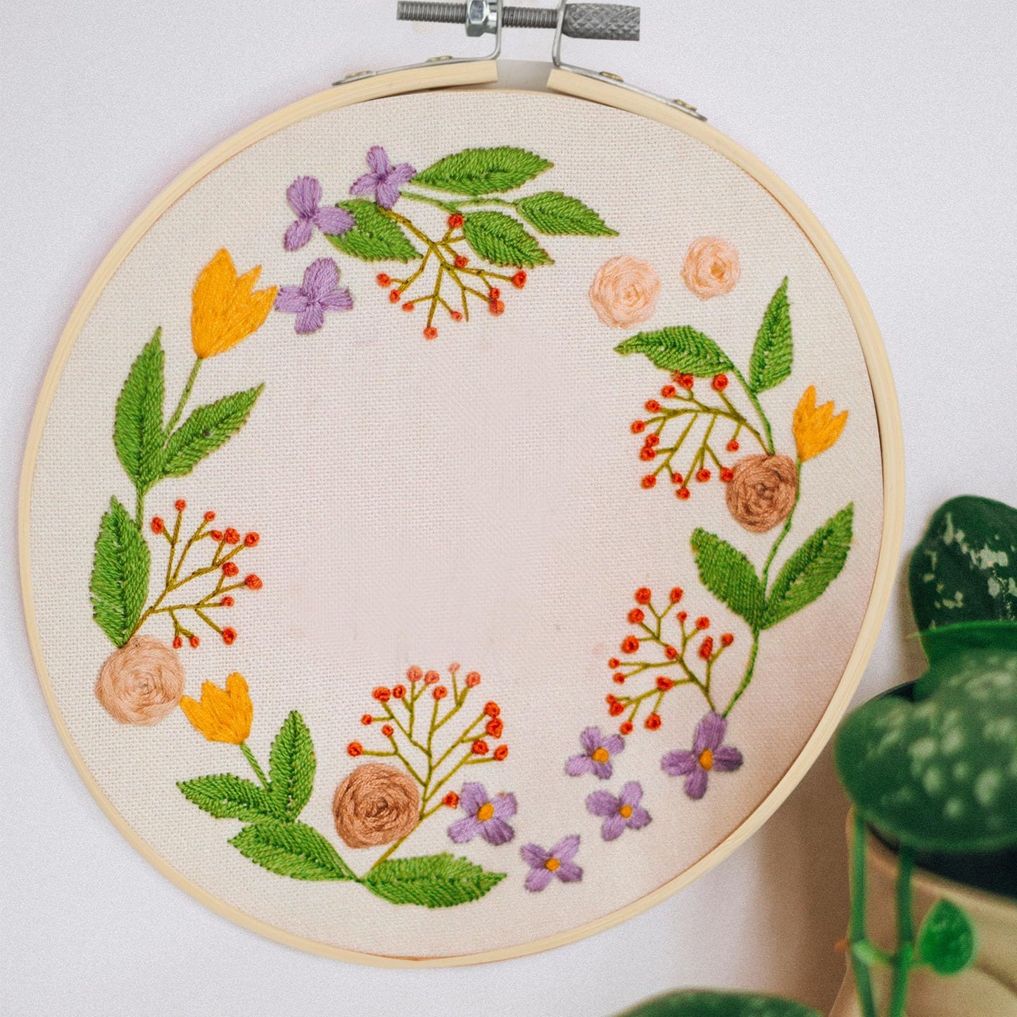 SENJEOK 20 PCS 8 Inch Bamboo Embroidery Hoop, 20cm Cross Stitch Circle Ring for Craft Sewing, DIY Project, Decoration