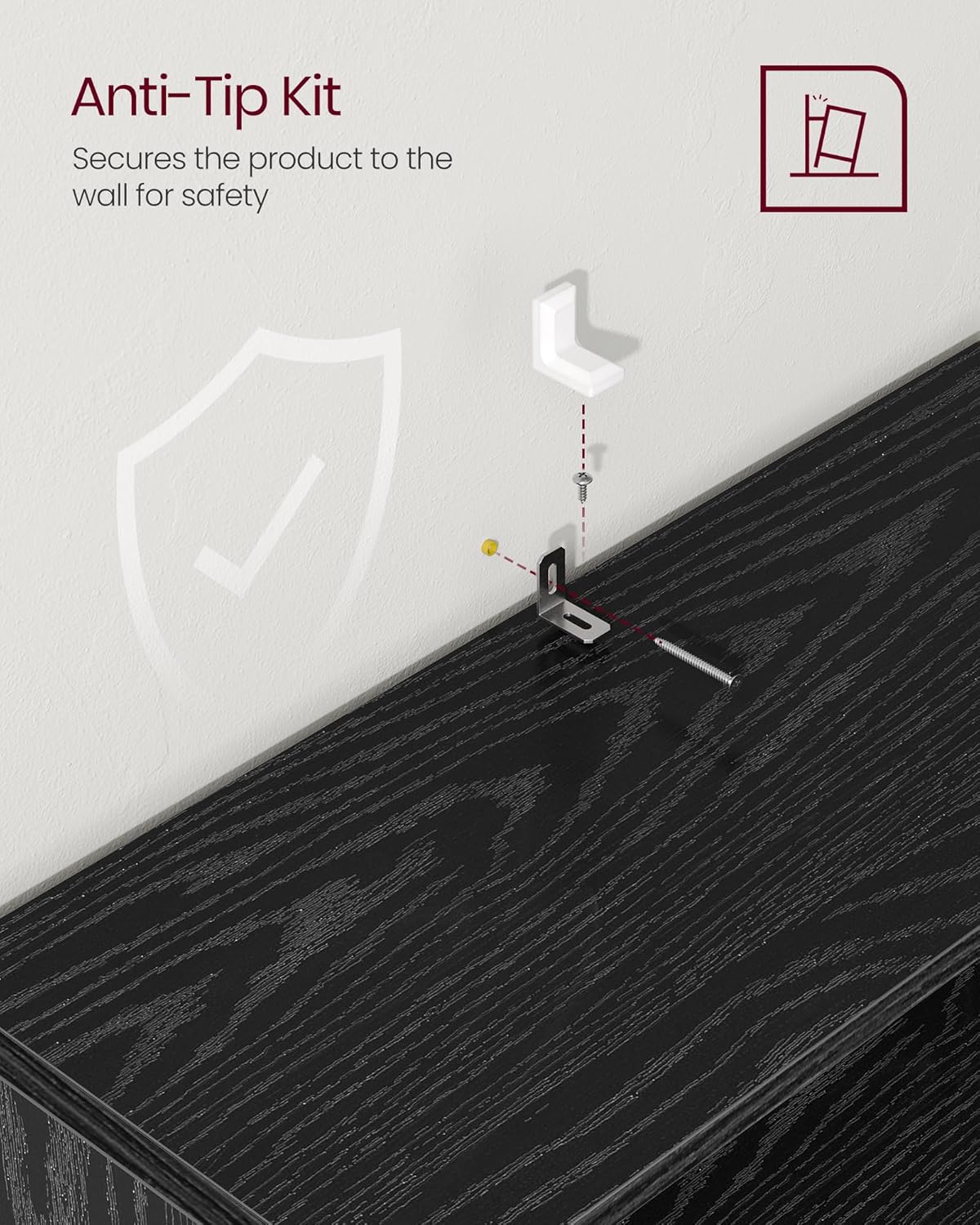 VASAGLE Custos Collection - Bookshelf, 5-Tier Bookcase, Book Shelf, Open Storage Shelf, 9.4 x 30 x 52.8 Inches, for Living Room, Home Office, Dinning Room, Ebony Black ULBC175T56