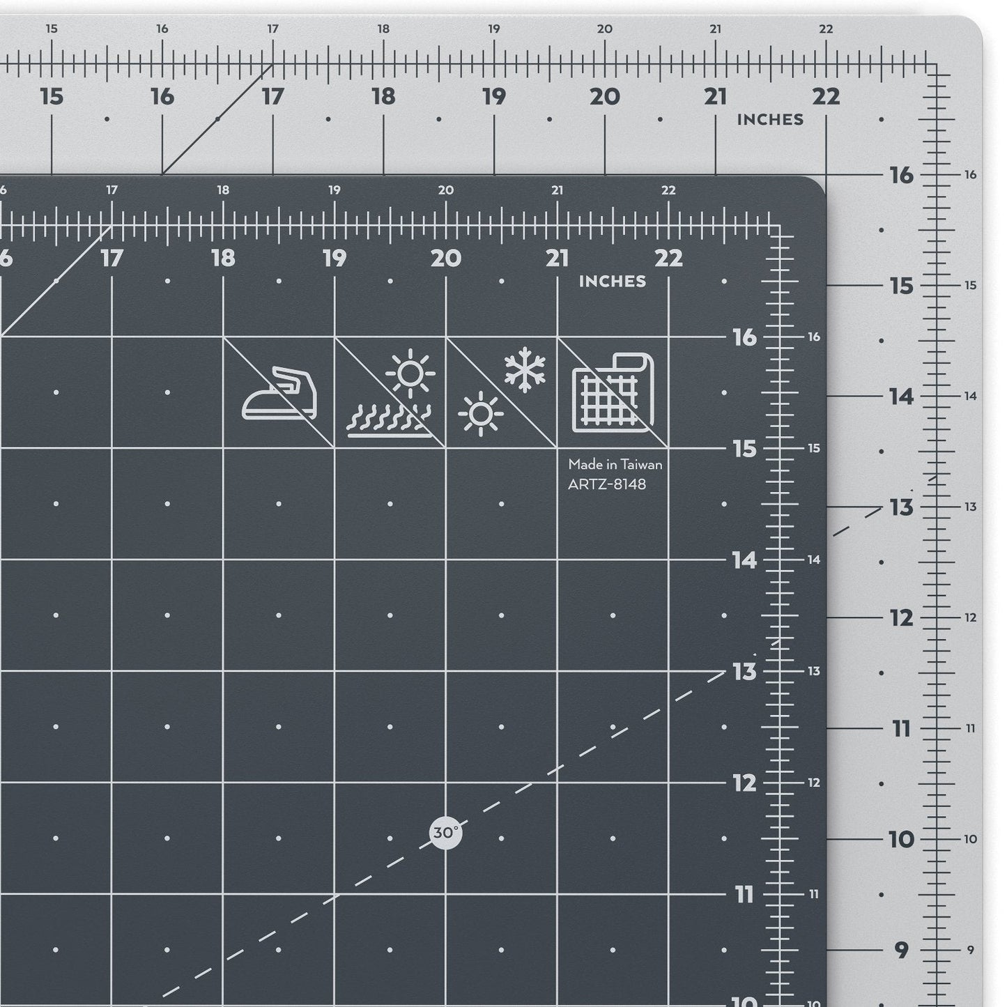 ARTEZA Self Healing Cutting Mat, 18 x 24 Inch Rotary Cutting Mat, Double-Sided 3 mm PVC-Free Craft Mat with Grid Lines and Angle Guides for Sewing, Quilting, Fabric, Paper, Vinyl, and Crafts