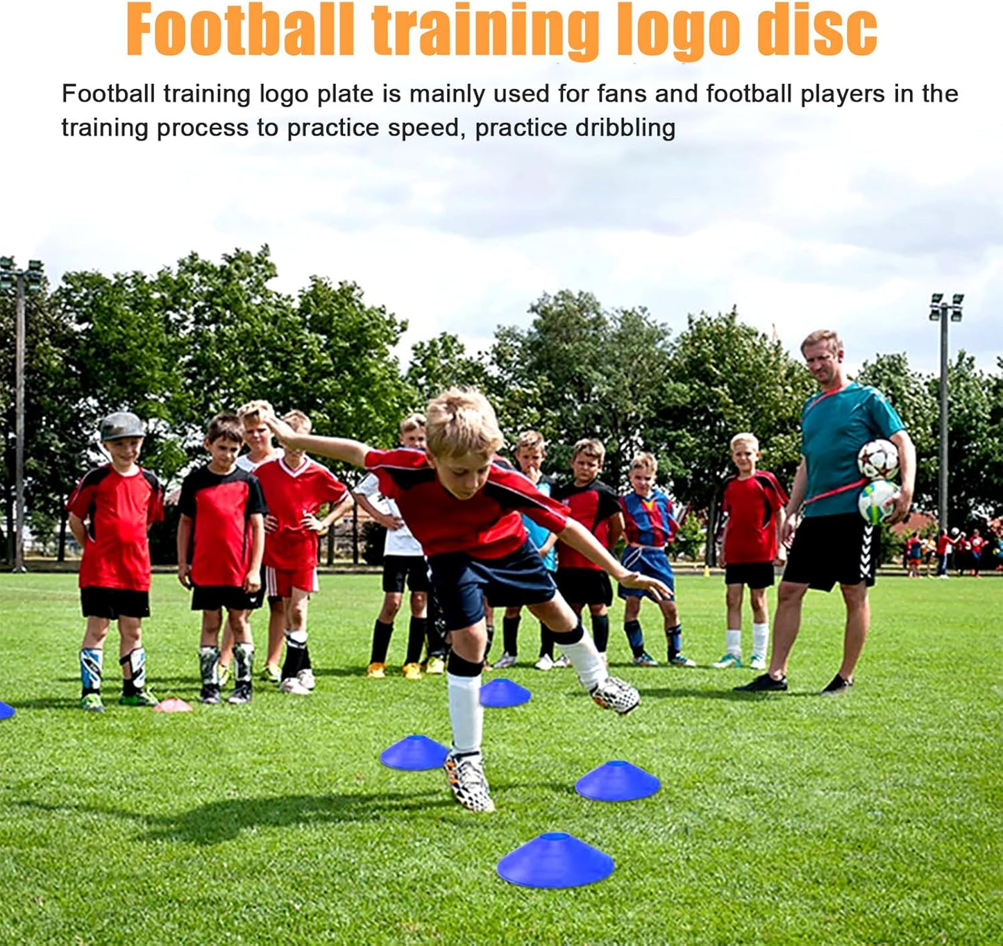 Football Training Equipment | Speed Agility Training Set, Including 1 Agility Ladder, 4 Steel Piles,12 Disc Cones,1 Resistance Umbrella .| for Athletes/Sports Including Football & Basketball