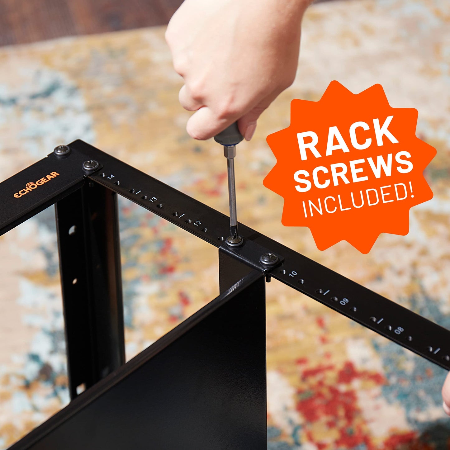 Echogear 3U Rack Shelf - Universal Design Works With Any Rack - Holds 75Bs Of Servers, Network Gear, Or Av Equipment - 15 Deep S