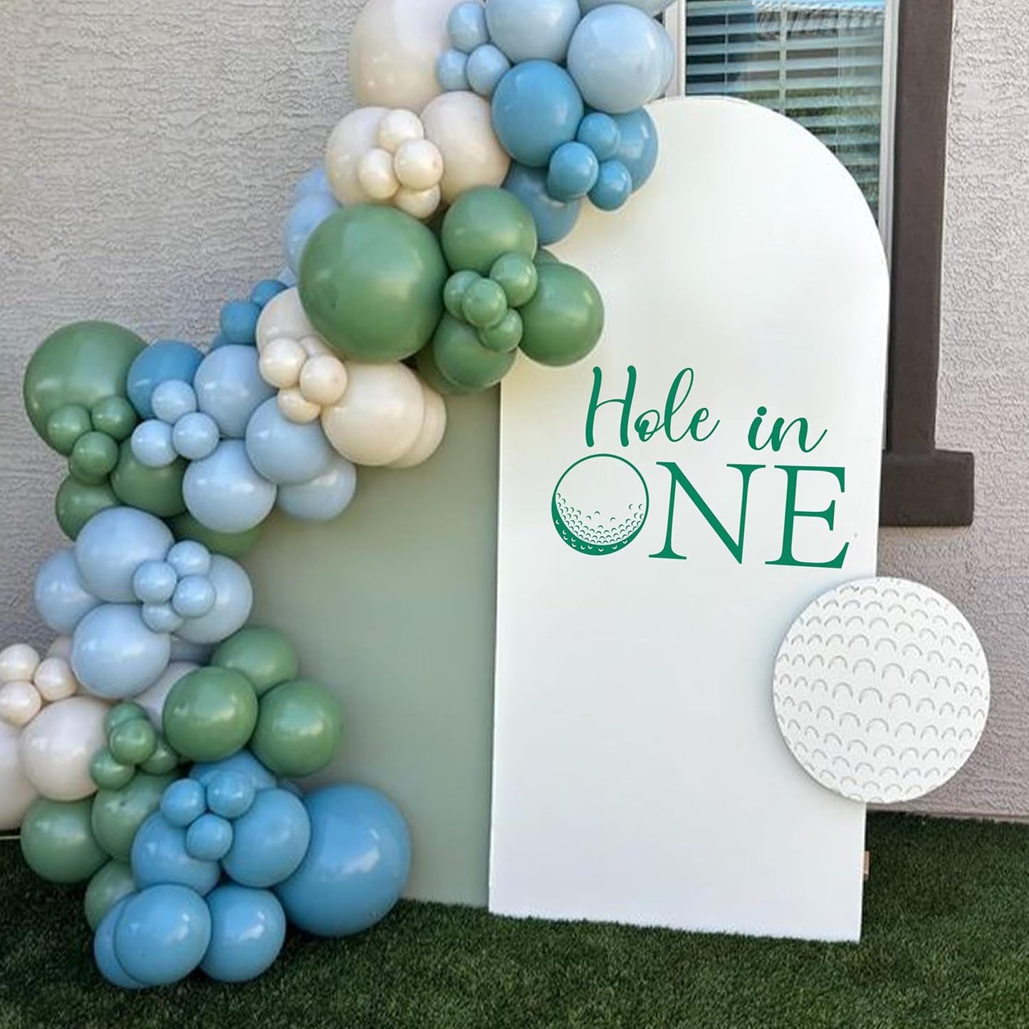 Golf Wall Decal - First Birthday Party Decoration Supplies Wall Stickers, Golf Theme 1st Birthday Party Decal, Birthday Celebration Golf Sign Balloon Arch and Party Backdrop Decoration Stickers