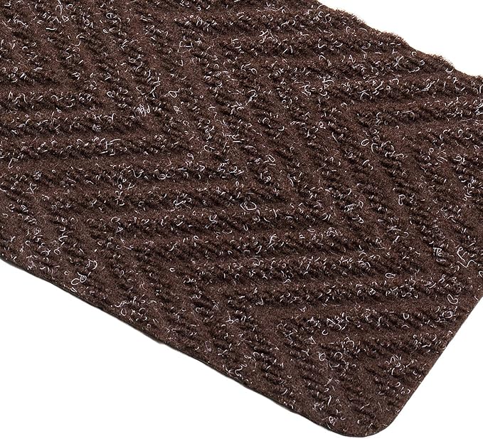 Indoor and Outdoor Carpet Stair Treads - 32" x 8" Non-Slip Stair Treads Carpet for Wooden Steps - Rubber Stair Tread Mats - Stair Rugs Anti Slip for Kids Elders and Dogs – Brown Set of 14
