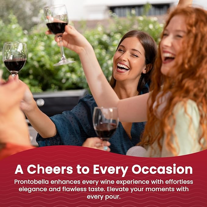The Easy Pour Wine Aerator Spout by Pronto Bella, Professional Wine Aerator Attaches to Bottle for Improved Flavor, Enhanced Bouquet, Rich Finish No-Drip, Spill-Free Design, Gift for Your Wine Friends