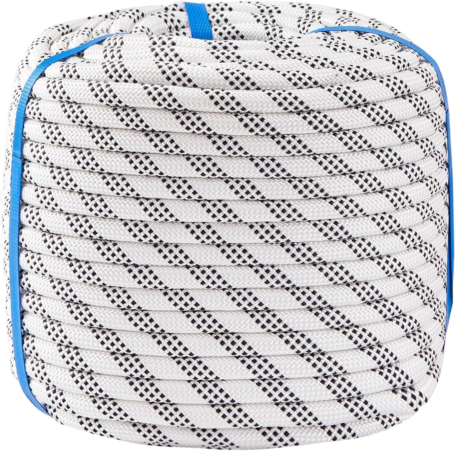 1/2 Inch 150ft Double Braided Polyester Arborist Rope, Heavy Duty Nylon Rope for Anchor, Tree Work, Cargo, Pulling, Sailing(White)