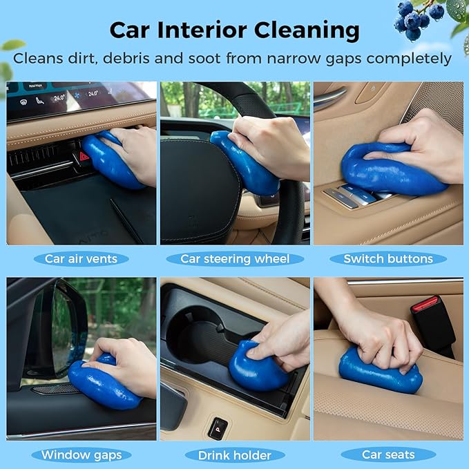 ColorCoral Universal Cleaning Gel for Office Electronic Products Keyboard Cleaner Dust Cleaning Gel for Car Interior Cleaning,Car Putty Reusable Slime goo, Magic Cleaning Putty for Vehicle Vents