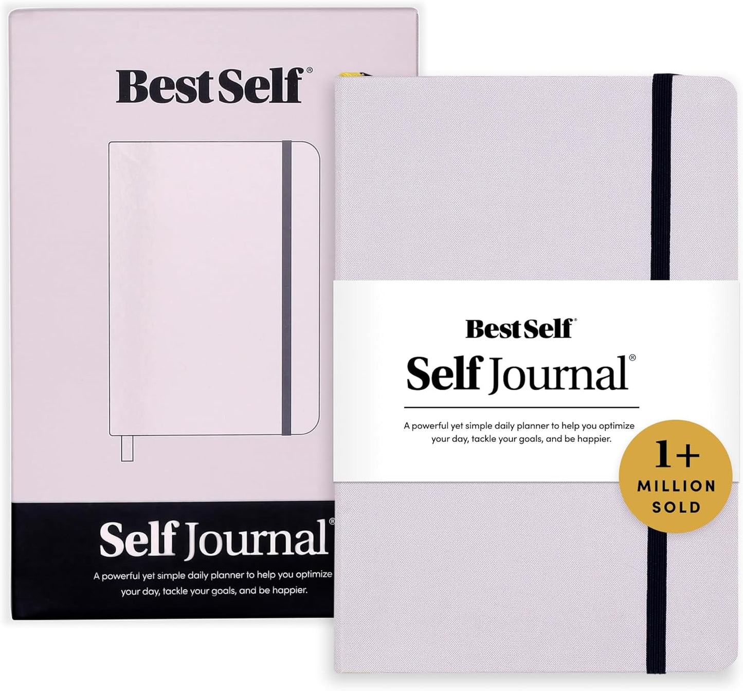 BestSelf 13-Week Self Journal & Goal Planner – Undated Daily ADHD-Friendly Journal for Men & Women | Productivity, Gratitude, Reflection & Habit Tracker | 2025 Life Organizer with Prompts, Grey Mist