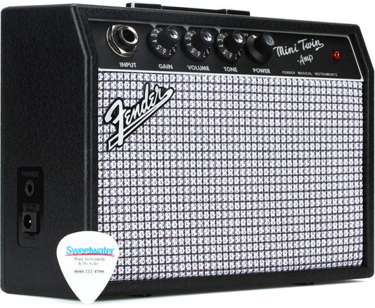 Fender Mini 65 Twin-Amp Electric Guitar Amplifier, Black, With 2-Year Warranty