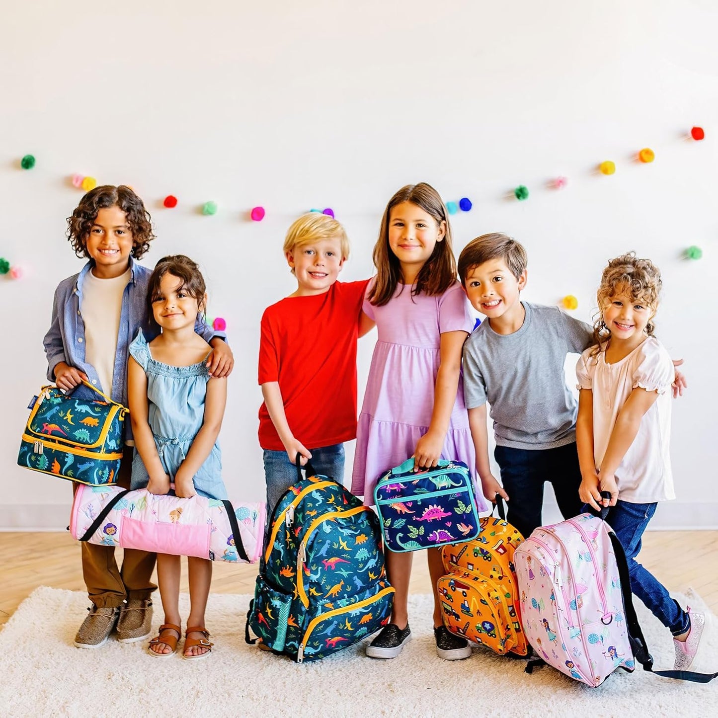 Wildkin Kids Insulated Lunch Box – Durable and Reusable for School & Travel - Big Dot Aqua