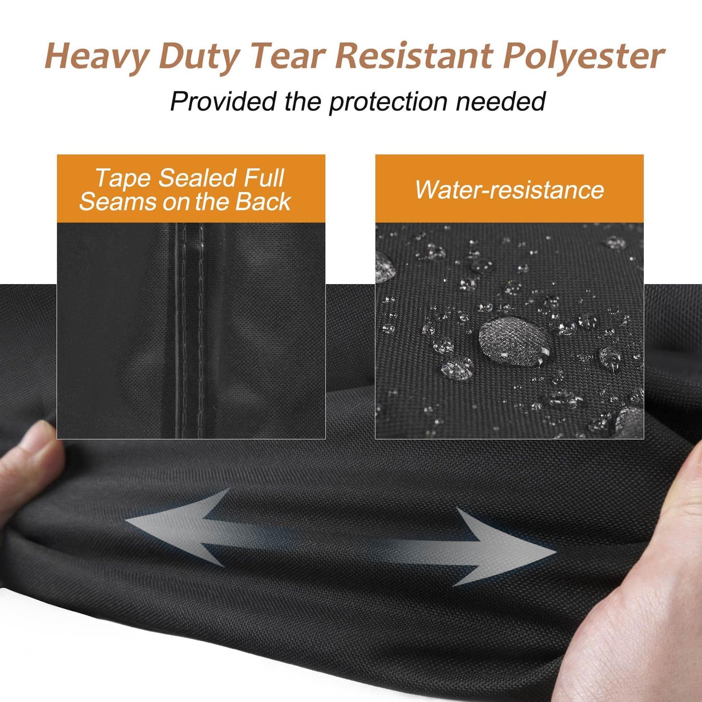 NettyPro Fire Pit Cover Square Waterproof Outdoor Firepit Cover for Gas Propane Fire Pit Table, 32 x 32 x 24 inch, Black