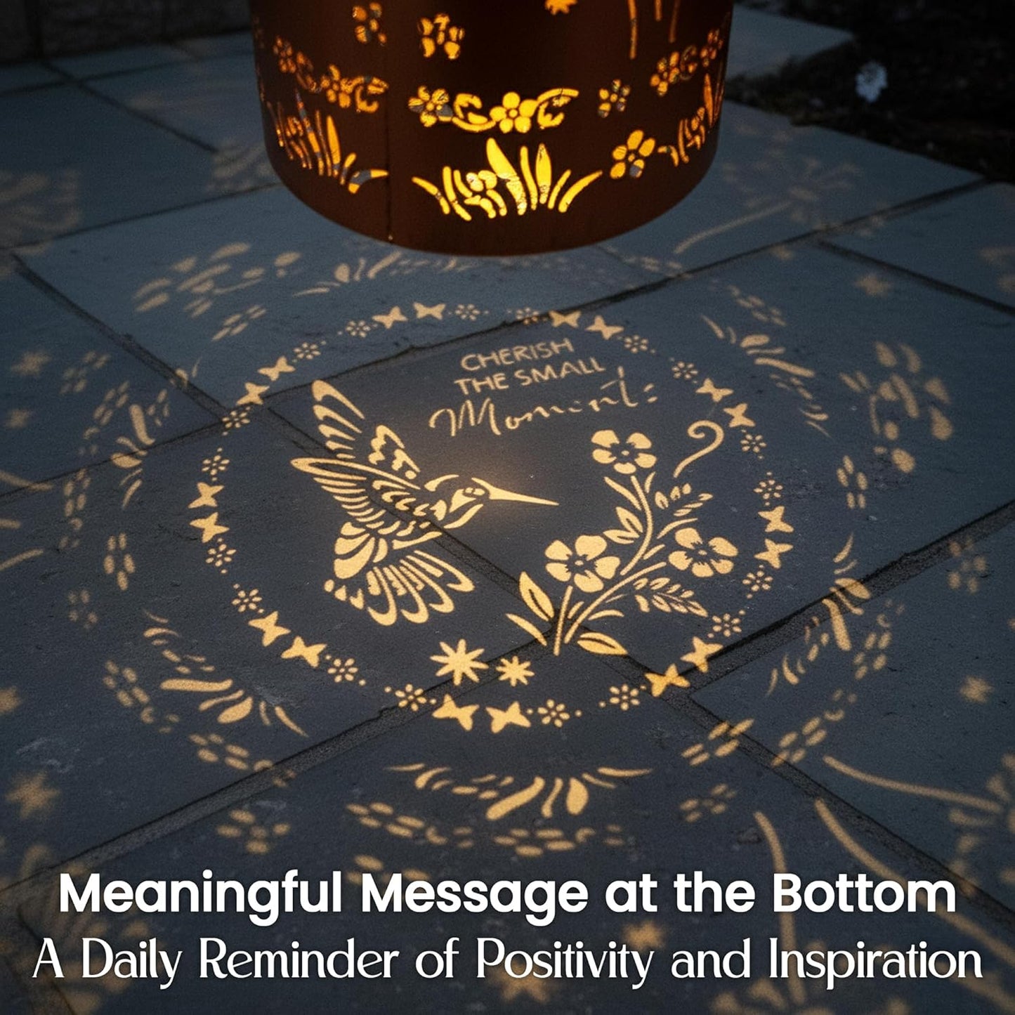 FLAGWIX Christmas Hummingbird Gifts for Women Men - Solar Lanterns Outdoor Waterproof - Garden Decor for Outside, Birthday Gifts for Mom Grandma, Decorative Lantern for Garden Yard Patio Balcony Porch