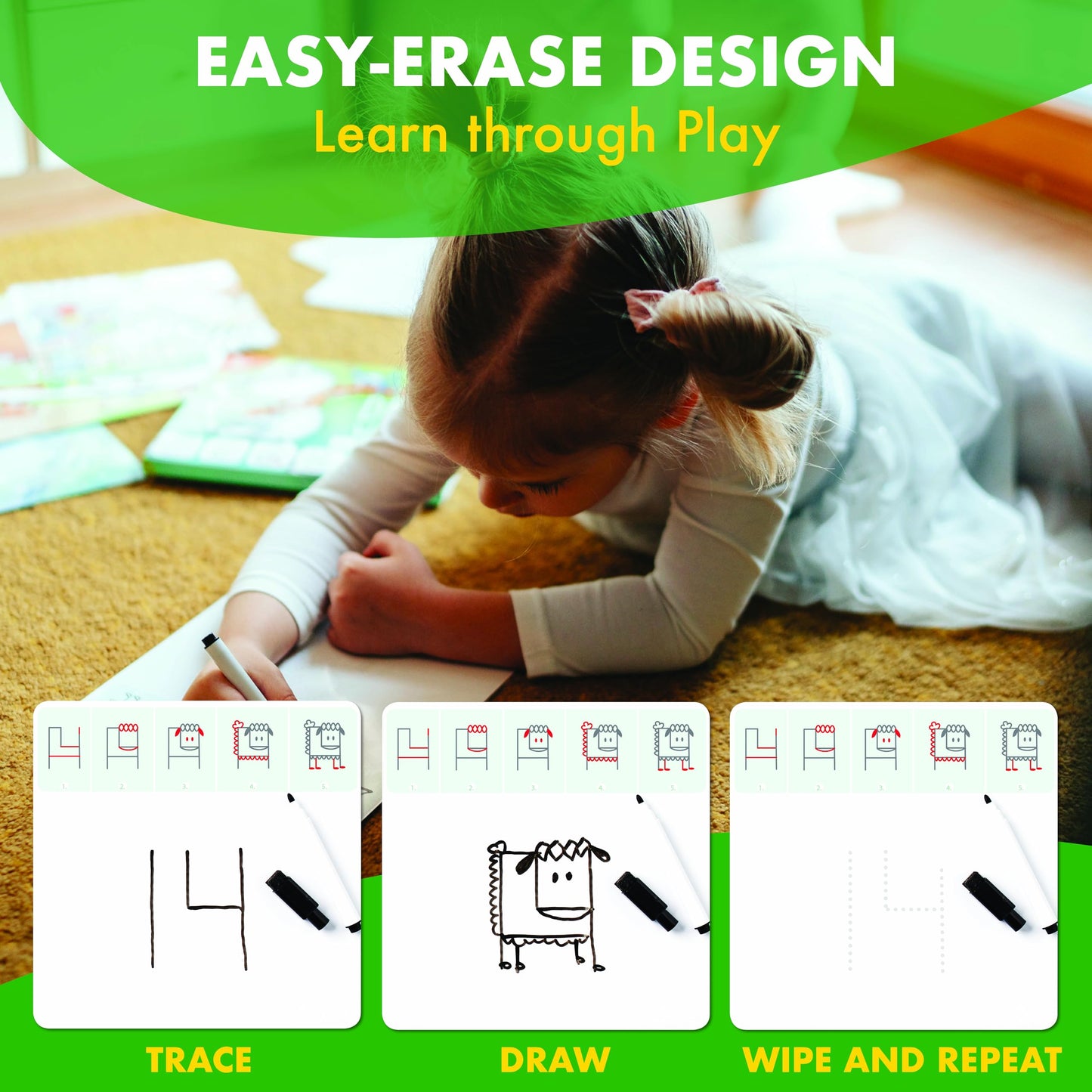 Drawing with Alphabet and Numbers Learning Activity - Perfect for Kids Who Love Toys, Art and Craft, for Girls and Boys Ages 3, 4, 5, 6