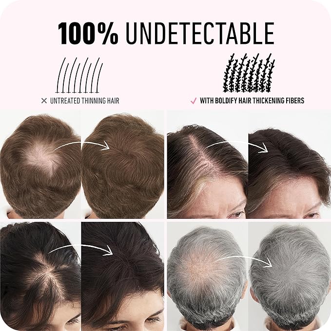 BOLDIFY Hair Fibers (28g) - Fill In Thinning and Fine Hair for an Instantly Fuller, Thicker Look - 14 Shades for Women & Men - Medium Blonde