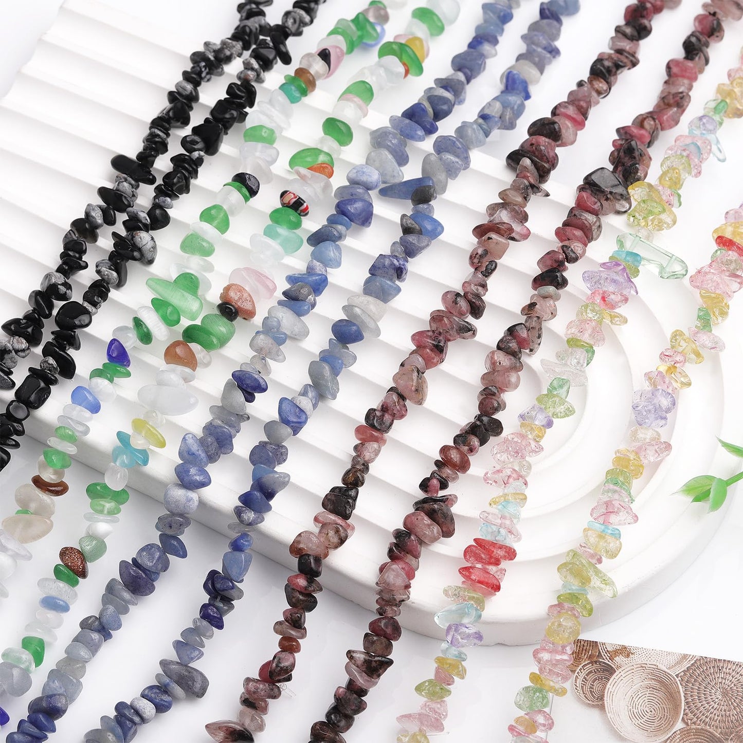 200pcs Natural Irregular Chip Stone Beads 5-8mm pre-drilled 30-inch Strand Semi-Precious Healing Crystal Beads for DIY Jewelry Making Bracelet Chakra Crafts Blue Aventurine