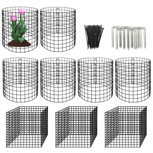 10 Pack Round Plant Protector from Animals, 30 Pcs 12 x 12 Metal Mesh to Keep Animals Out Wire Plant Protectors for Rabbits Chicken Duck Bunny Barricades for Garden Vegetable Flowers Protection