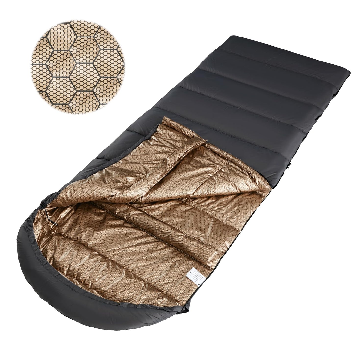 WILDROOTS Sleeping Bags for Adults, Backpacking Lightweight, All Season Sleeping Bag for Camping Hiking Outdoor, Travel Hunting with Compression Bags