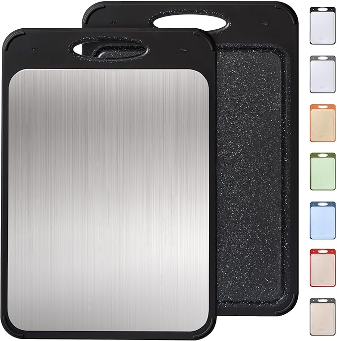 2 in 1 Stainless Steel Cutting Board with Handle Chopping Brides Her Wedding Day Bridal Shower Engaged Engagement Hostess Couple Newly Wed House Christmas Married Future Mrs fiancee Unique Cool Gifts