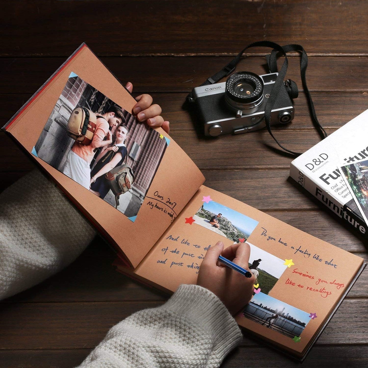 Adventure Book Diary Photo Scrapbook, Adventure Wedding Planning Book with Embossed Cover,Inspired by the 'Up' Saga, Ideal for Memories,Weddings,Traveling,Birthdays,Christmas,Newly Engaged Couples
