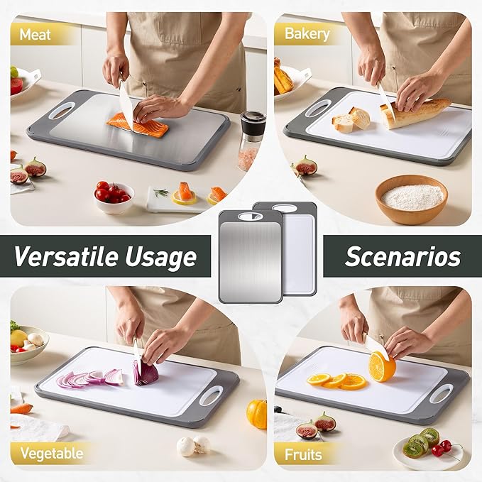 2 in 1 Stainless Steel Cutting Board with Handle Chopping Butcher Block Not Titanium Best Mama Mommy Bonus Mom Ever Mother In Law Gifts Step Mom Stepmom Grandma Gigi Granny Nana Present