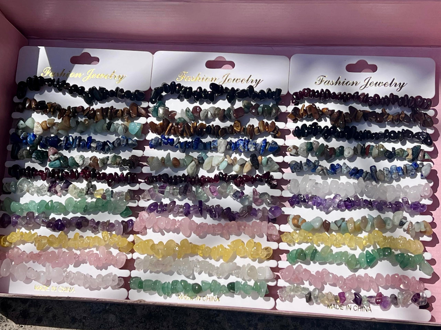KRYOSAUR Natural Healing Crystal Bracelet Set, 12 Pack Multicolor Gemstone Energy Bracelets with Amethyst, Rose Quartz, Tiger Eye, Black Obsidian for Meditation, Protection