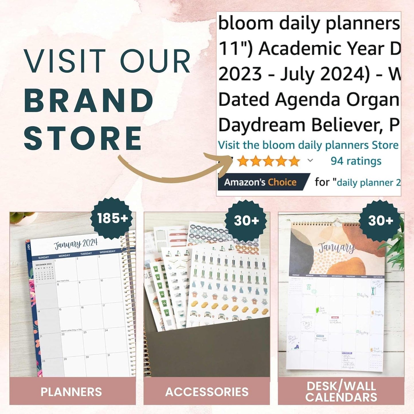 bloom daily planners Holiday Seasonal Planner Sticker Sheets - Vintage Seasonal Sticker Pack - Removable & Repositionable - Over 310 Stickers Per Pack!