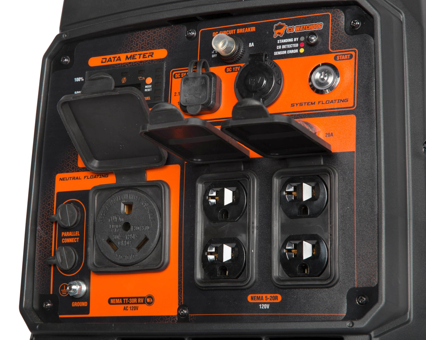 Wen 4800-Watt Portable Inverter Generator, Electric Start, Rv-Ready, Quiet And Lightweight With Fuel Shut Off And Co Watchdog (5