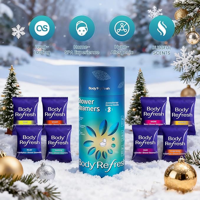 Shower Steamers Birthday Gifts for Men - 8 Pack Shower Bombs Self Care Home Spa Relaxation Gifts, Mens Christmas Stocking Stuffers for Adults, Teens, Boyfriend, Husband