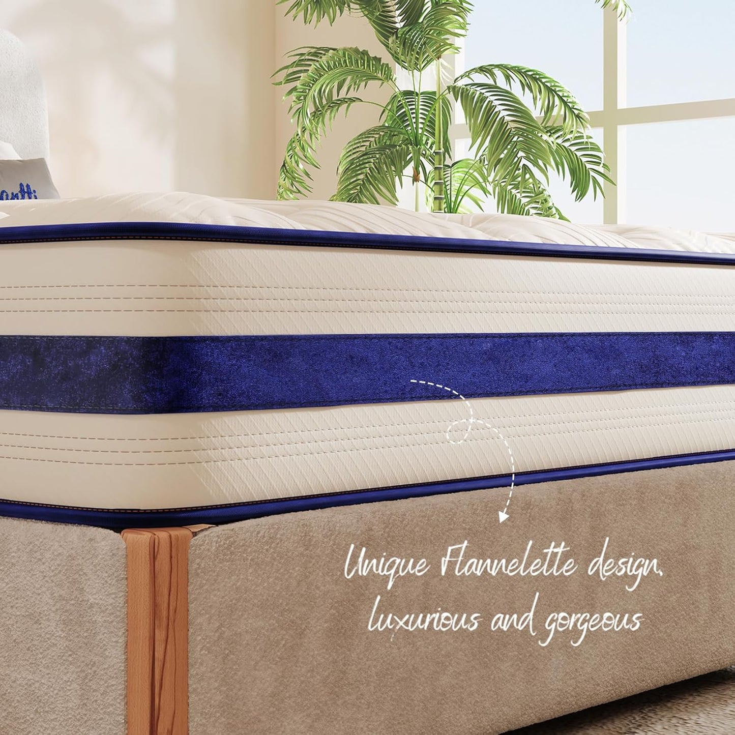Vesgantti Full Size Mattress,12 Inch Hybrid Innerspring Mattress in a Box with Memory Foam,Support & Pressure Relief,Medium Firm Feel for Aults(Full Size)